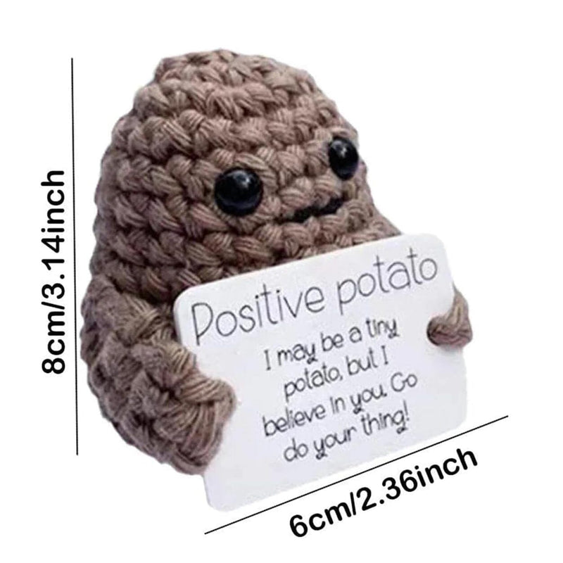 2-Pack: Funny Positive Potato Cute Wool Knitting Doll Furniture & Decor - DailySale