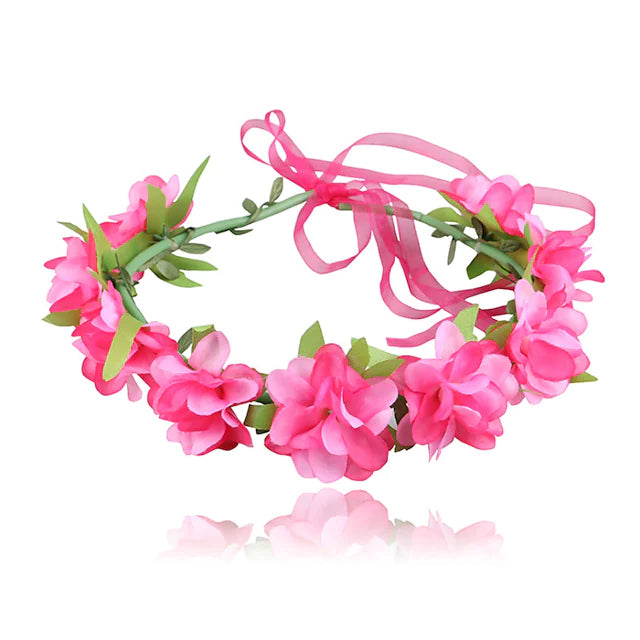 2-Pack: Girl's Floral Style Polyester Hair Accessories Kids' Clothing Fuchsia - DailySale