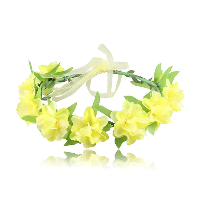 2-Pack: Girl's Floral Style Polyester Hair Accessories Kids' Clothing Yellow - DailySale