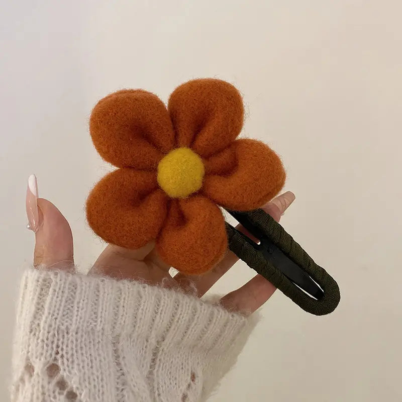 2-Pack: Gorgeous Plush Flower Hairpin Women's Shoes & Accessories Orange - DailySale