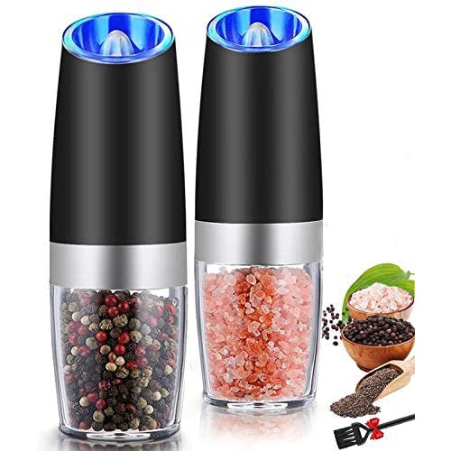 2-Pack: Gravity Electric Salt Pepper Grinder Kitchen Tools & Gadgets - DailySale