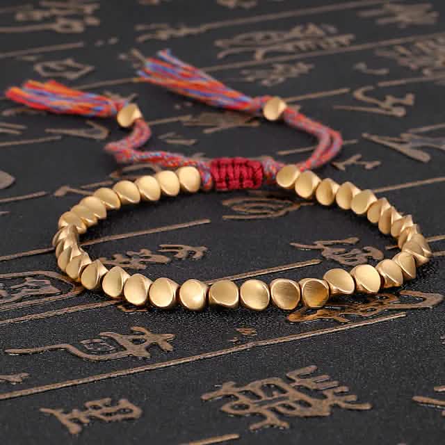 2-Pack: Handmade Copper Bead Bracelet Bracelets Multicolor - DailySale