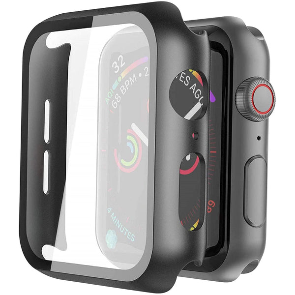 2-Pack: Hard PC Case with Tempered Glass Screen Protector Smart Watches Black 40mm - DailySale