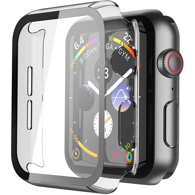 2-Pack: Hard PC Case with Tempered Glass Screen Protector Smart Watches Clear 40mm - DailySale