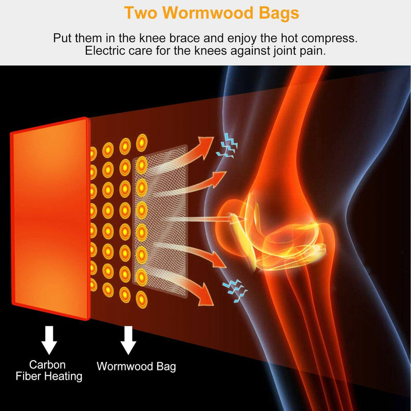 2-Pack: Heated Knee Massage Wrap Wellness - DailySale