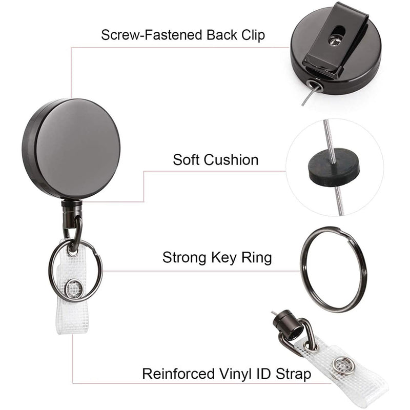 2-Pack: Heavy Duty Retractable Badge Holder Reel Everything Else - DailySale