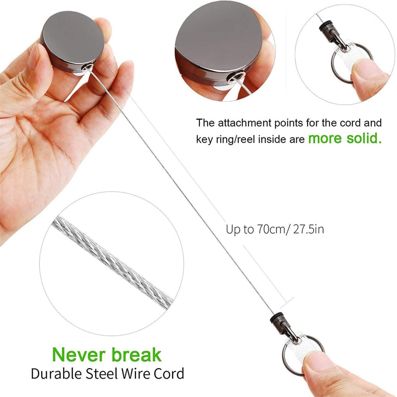 2-Pack: Heavy Duty Retractable Badge Holder Reel Everything Else - DailySale