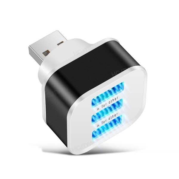 2-Pack: High Speed USB HUB 3 Ports Splitter Mobile Accessories Black - DailySale