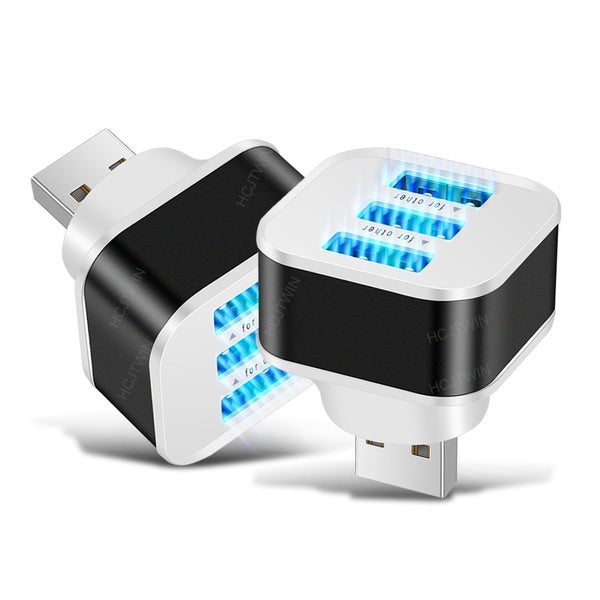 2-Pack: High Speed USB HUB 3 Ports Splitter Mobile Accessories - DailySale