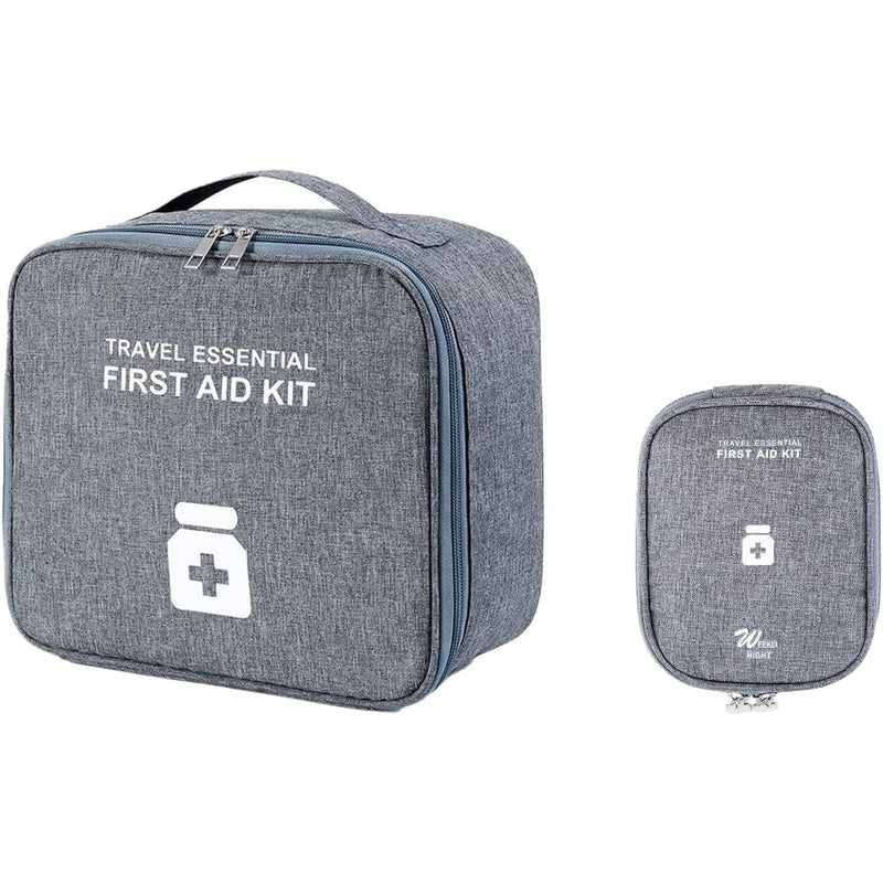 2-Pack: Household Medical Storage Bag with Outdoor Camping First Aid Kit Pill Case Bags & Travel Gray - DailySale