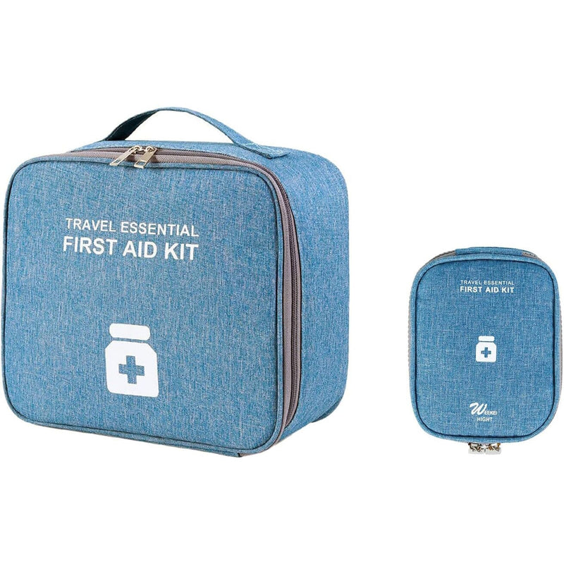 2-Pack: Household Medical Storage Bag with Outdoor Camping First Aid Kit Pill Case Bags & Travel Sky Blue - DailySale