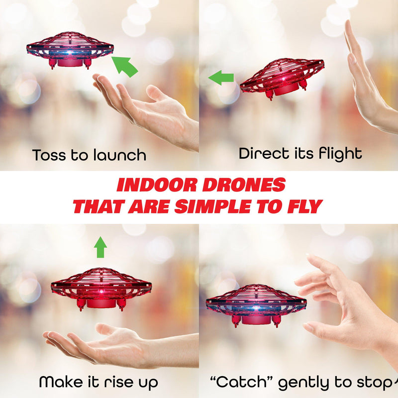 2-Pack: Indoor Force1 Scoot UFO Flying Toy Drones Toys & Games - DailySale