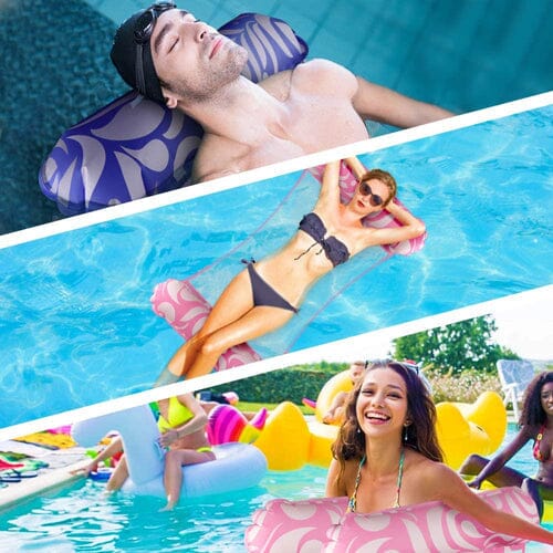 2-Pack: Inflatable Water Hammock Aqua Loungers for Swimming Pool or Beach Sports & Outdoors - DailySale