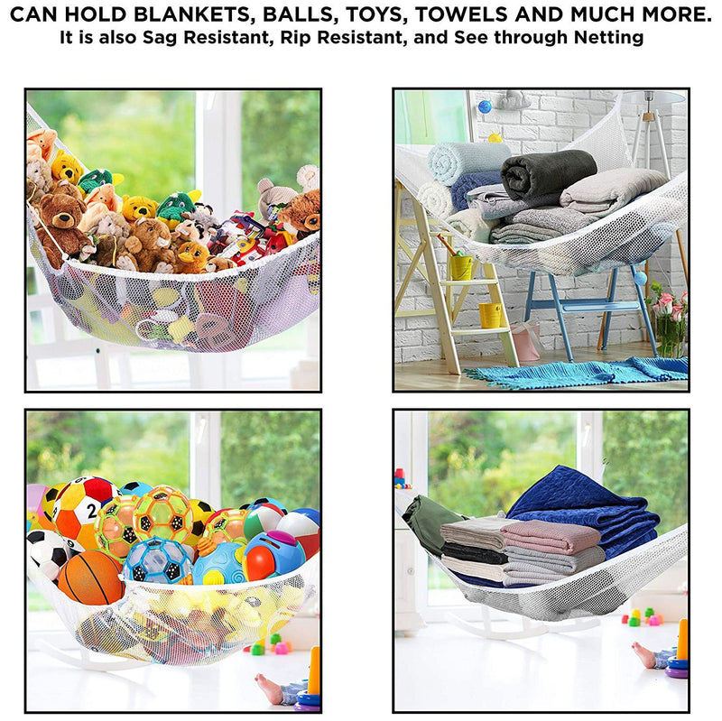 2-Pack: Jumbo Size Toy Stuffed Animal Storage Hammock with Elastic Bands Toys & Games - DailySale