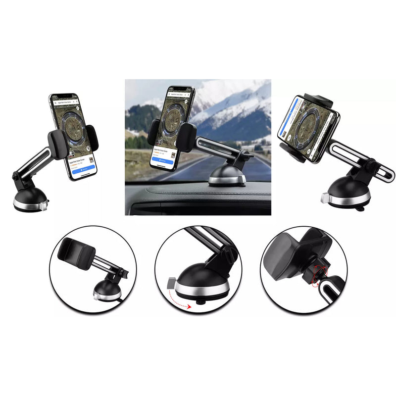 2-Pack: LAX Extendable Car Mount Holder for Cellphone with Adjustable Clamp Automotive - DailySale