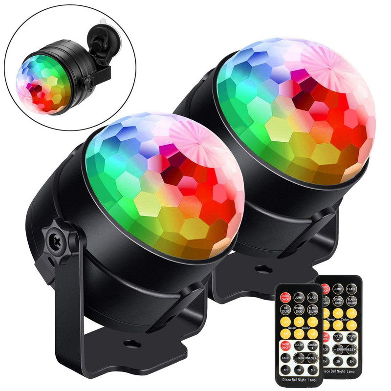 2-Pack: LED Disco Light Sound Activated Party Lights with Remote Control Dj Lighting Lighting & Decor - DailySale