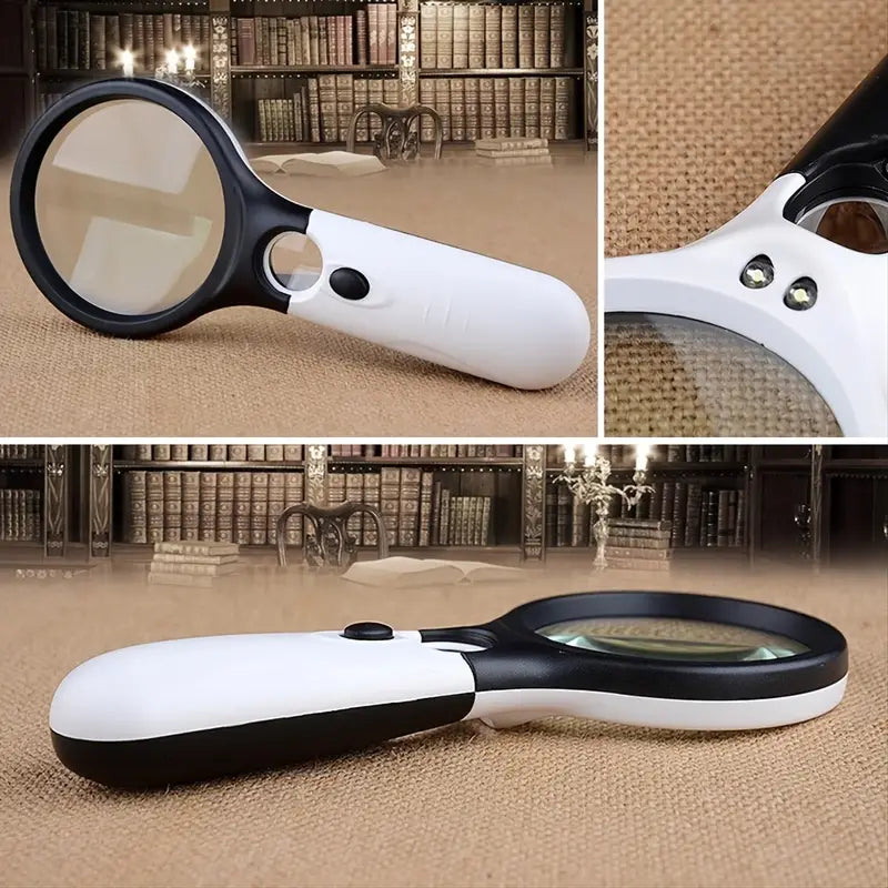 Portable Magnifying Glass for w/ Light 30X 60X Handheld Large Magnifying  Glass 2