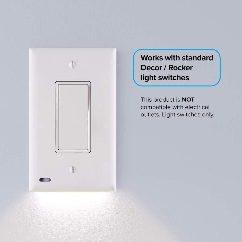 2 Pack: LED Mention Light Switch Plate Indoor Lighting - DailySale