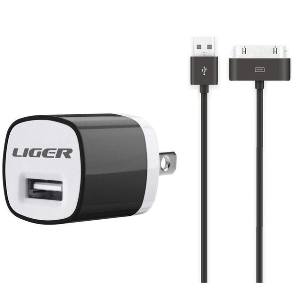 2-Pack: Liger Universal USB Wall Charger - With 30Pin Cable Mobile Accessories - DailySale