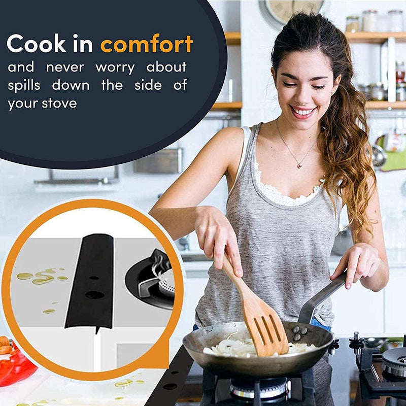 2-Pack: Linda's Silicone Stove Gap Covers Kitchen & Dining - DailySale