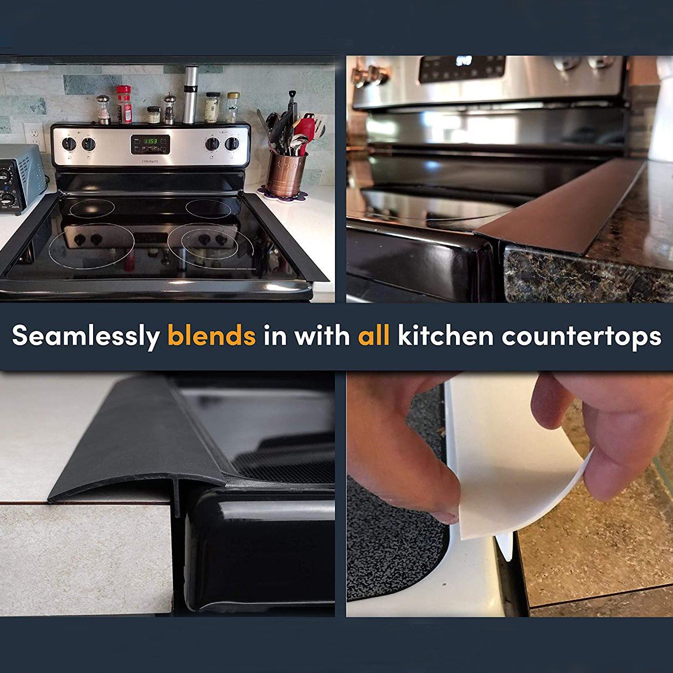 2-Pack: Linda's Silicone Stove Gap Covers Kitchen & Dining - DailySale