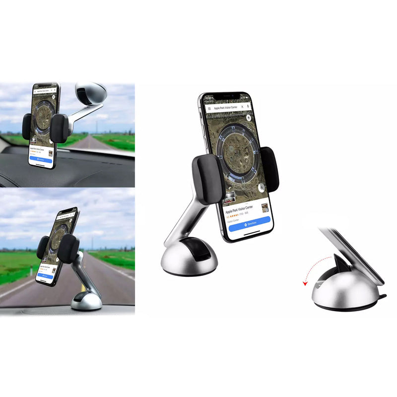 2-Pack: Long Clamp Car Mount Phone Holder for Dashboard and Windshield Automotive - DailySale