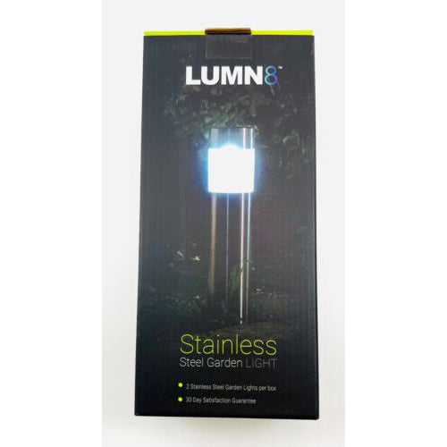 2-Pack: LUMN8 Stainless Steel Garden Lights Outdoor Lighting - DailySale