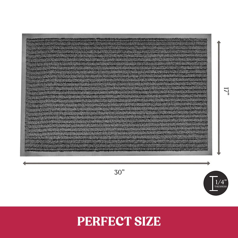 2-Pack: Lux Decor Collection 30'' X 17'' Non-Slip Room Entrance Floor Mats Pair Indoor Outdoor Doormat Garden & Patio - DailySale
