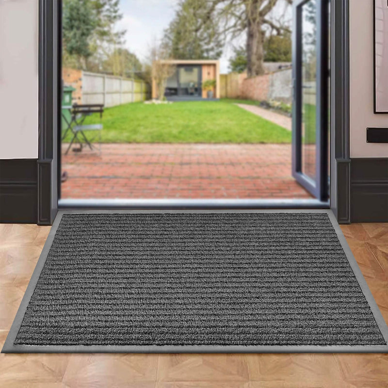 2-Pack: Lux Decor Collection 30'' X 17'' Non-Slip Room Entrance Floor Mats Pair Indoor Outdoor Doormat Garden & Patio - DailySale