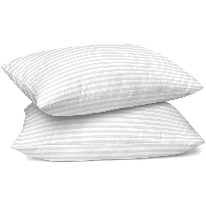 2-Pack: Lux Decor Collection Cotton Stripe Pillow Plush Bed Pillows Set Bedding - DailySale