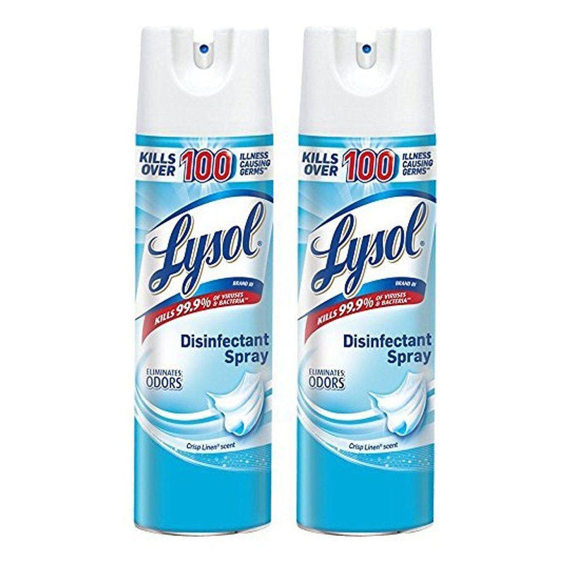 2-Pack: Lysol Crisp Linen Disinfectant Spray Face Masks & PPE 12.5 oz - DailySale