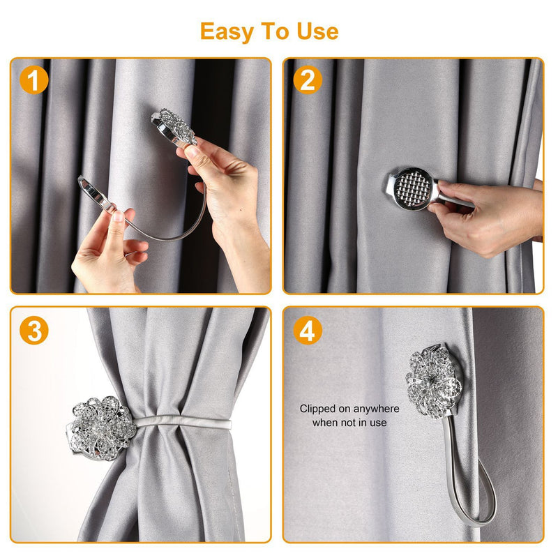 2-Pack: Magnetic Curtain Tiebacks Lighting & Decor - DailySale