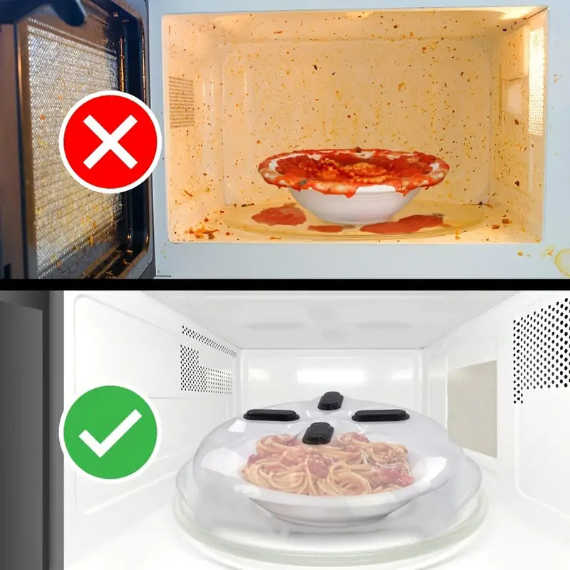 2-Pack: Magnetic Microwave Cover, BPA-Free Anti-Splatter Guard with Steam Vents Kitchen Tools & Gadgets - DailySale