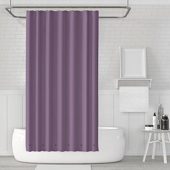 2-Pack: Magnetic Mildew Resistant Solid Vinyl Shower Curtain Liners Bath Purple - DailySale