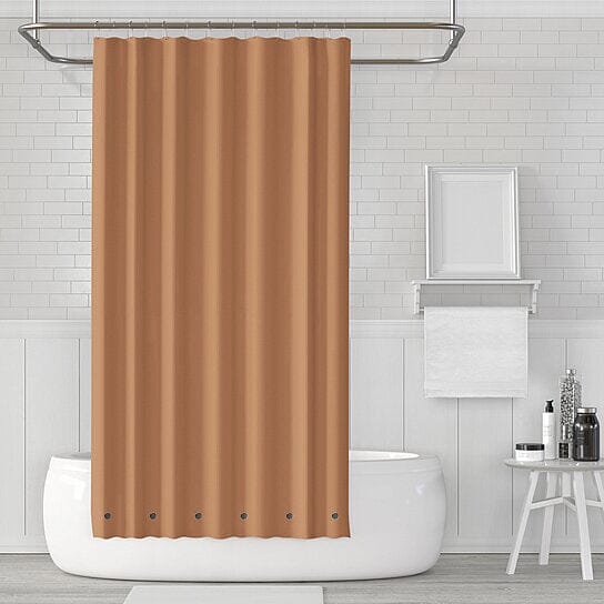 2-Pack: Magnetic Mildew Resistant Solid Vinyl Shower Curtain Liners Bath Taupe - DailySale