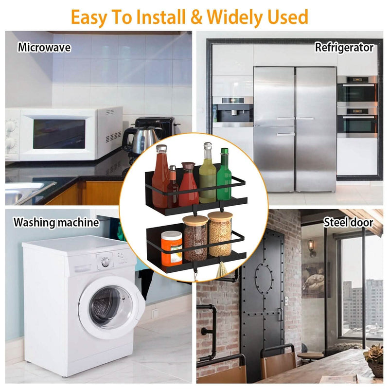 2-Pack: Magnetic Spice Holder Rack Organizer Kitchen Storage - DailySale
