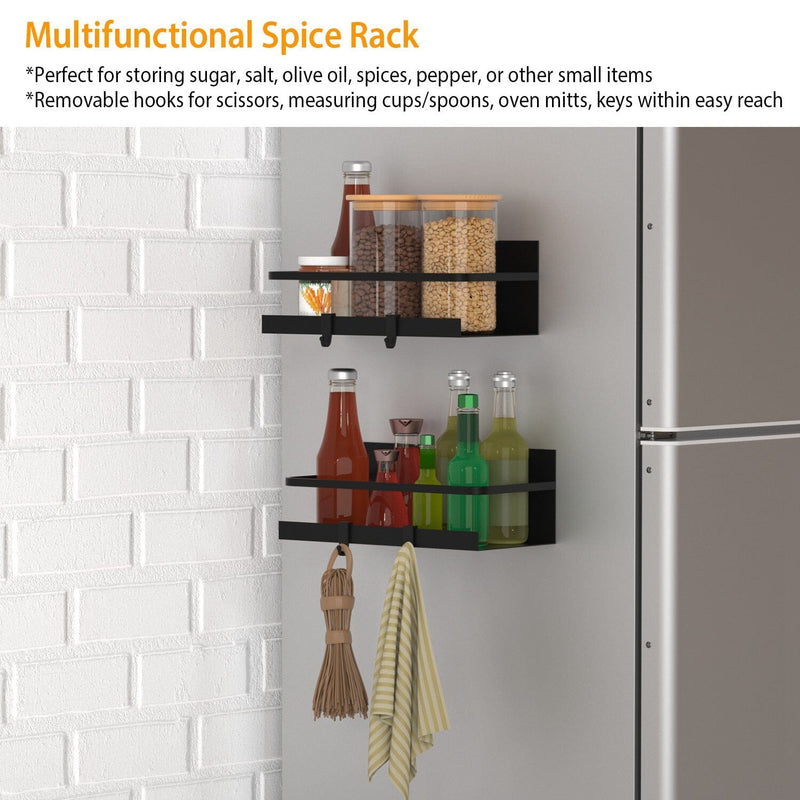 2-Pack: Magnetic Spice Holder Rack Organizer Kitchen Storage - DailySale