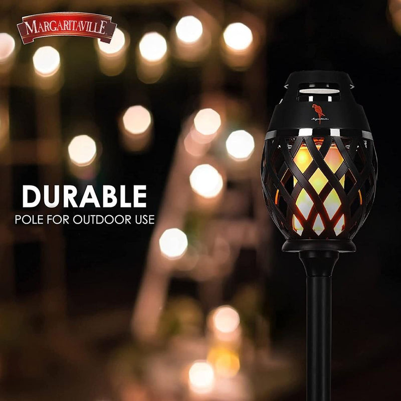2-Pack: Margaritaville Bluetooth LED Flame Tiki-Torch Speaker with 3-Foot Pole Speakers - DailySale