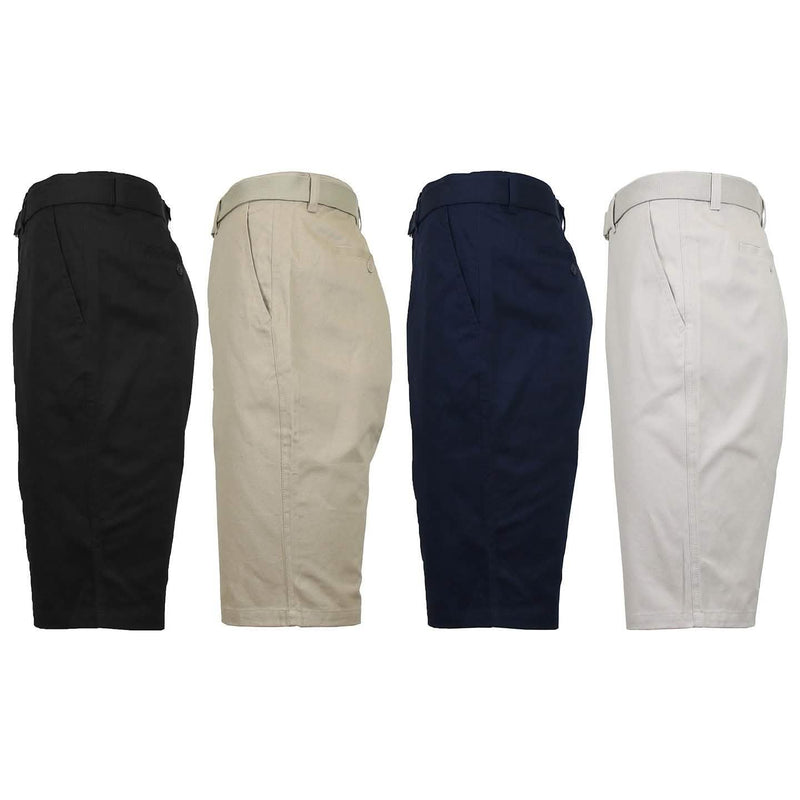 2-Pack: Men's Cotton Chino Shorts with Belt Men's Apparel - DailySale