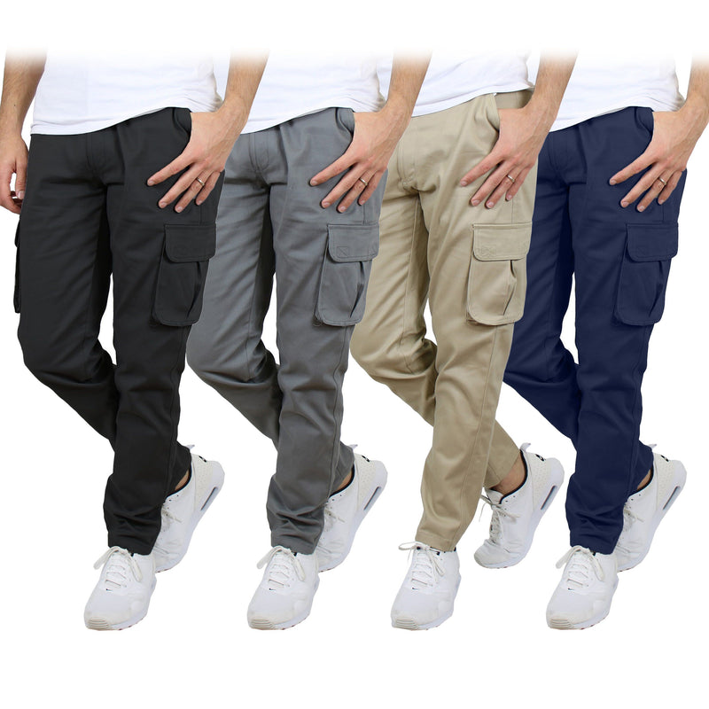 2-Pack: Men's Cotton Flex Stretch Cargo Pants Men's Clothing - DailySale