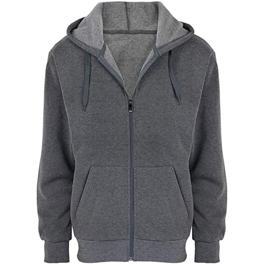 2-Pack: Men's Fleece Full-Zip Hoodies Men's Outerwear - DailySale