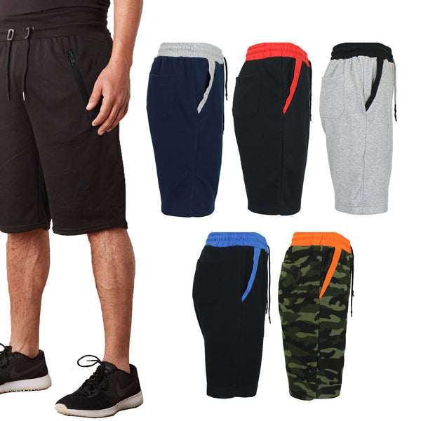 2-Pack Men's French Terry Regular Pockets Jogger Sweat Lounge Shorts Men's Clothing - DailySale