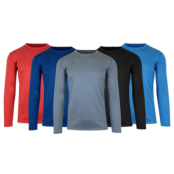 2-Pack: Men's Long Sleeve Moisture Wicking Performance Tee - Assorted Colors Men's Apparel - DailySale