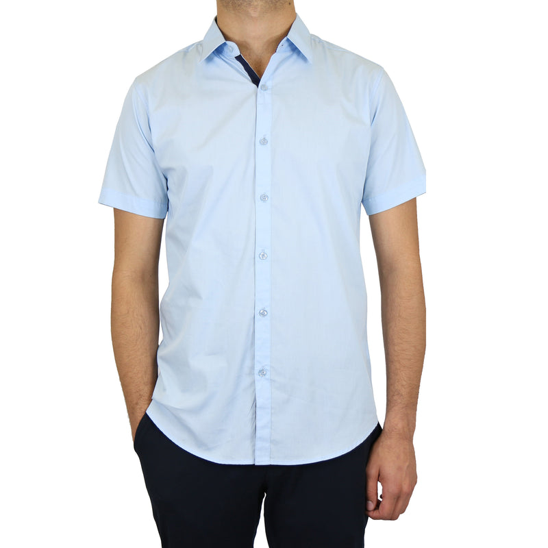 2-Pack: Men's Slim Fit Short Sleeve Dress Shirts Men's Clothing - DailySale