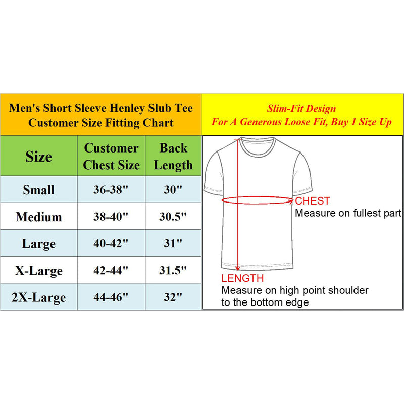 2-Pack: Men's Slim Fitting Short Sleeve Henley Slub Tee Men's Clothing - DailySale