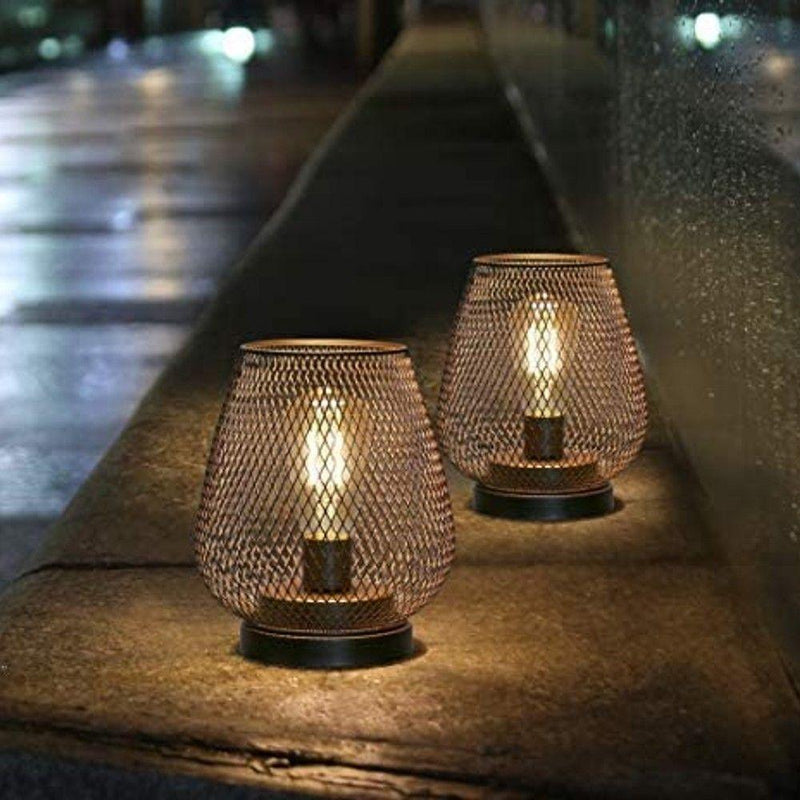 2-Pack: Metal Cage LED Lantern Indoor Lighting - DailySale