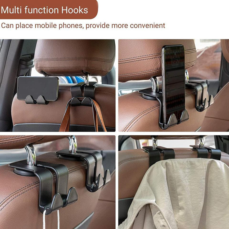2 Pack: Multi-functional Vehicle Back Seat Hook Automotive - DailySale