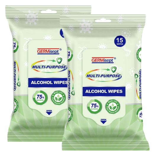 2-Pack: Multi-Purpose Alcohol Wipes Wellness & Fitness - DailySale