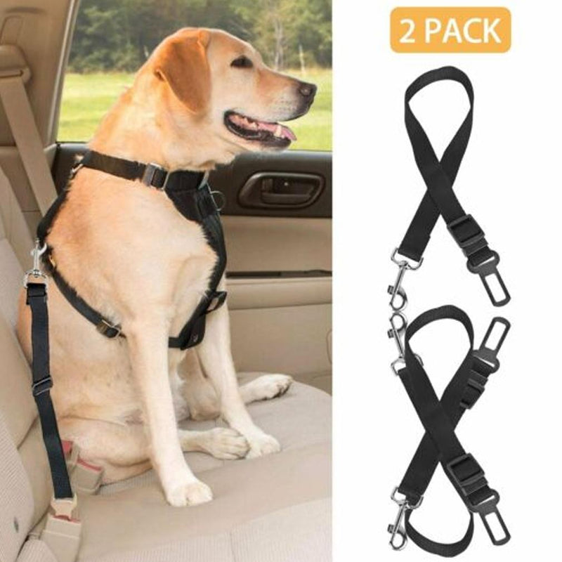 2-Pack: Multipurpose Pet Safety Vehicle Seat Belt Pet Supplies - DailySale