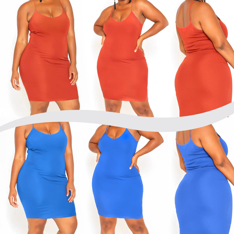 2-Pack: Mystery Deal: Ladies Seamless Long Poly Camisole Dress Women's Tops - DailySale